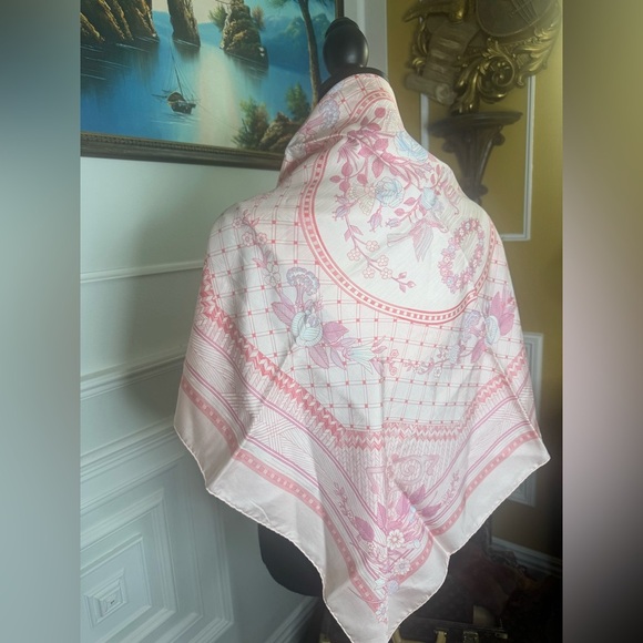 Hermes Carre 90 Jeux De Paille Scarf Pink - Picture 15 of 17